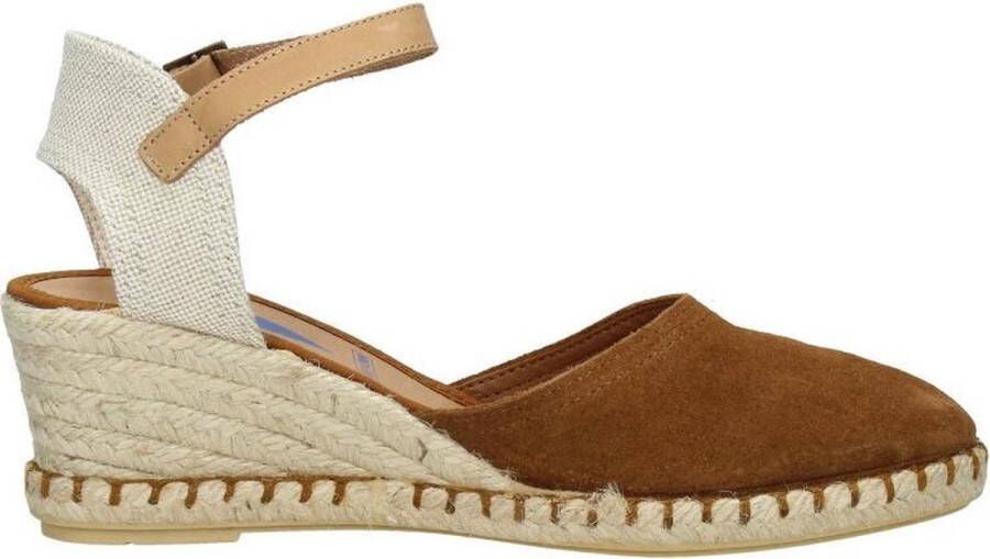 VERBENAS sandaaltjes met raffia beklede sleehak