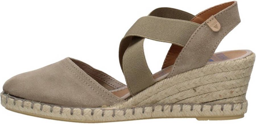 Verbenas Mila Sandalen Touwzool taupe