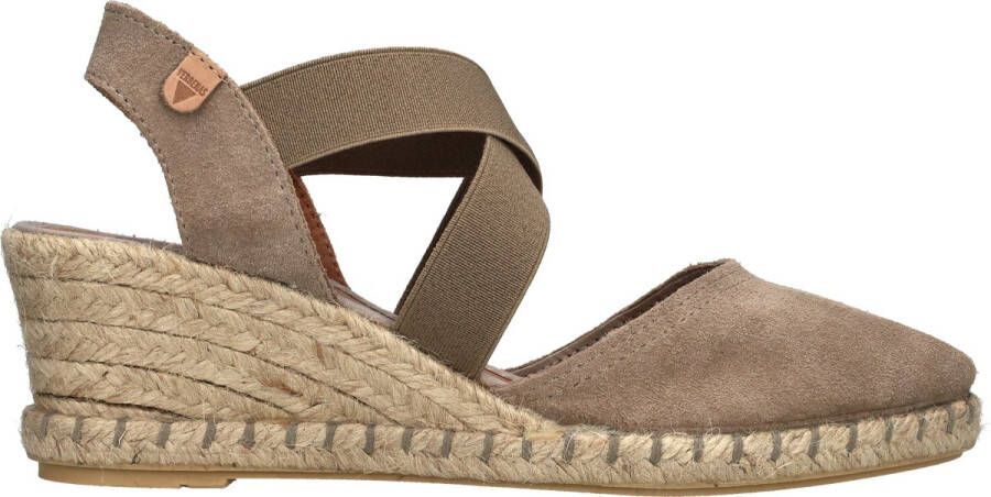 Verbenas Mila Sandalen Touwzool taupe