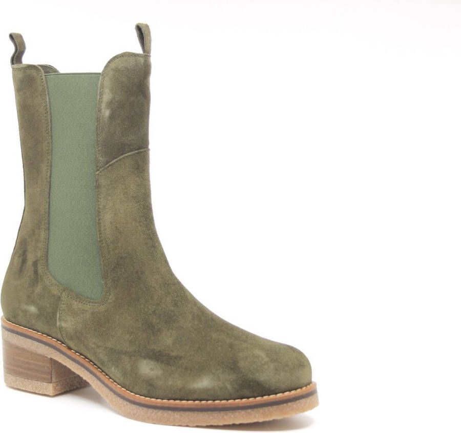 Verhulst 1438 LUCERO 1438 167 213 3309 Groene Chelsea boot wijdte H