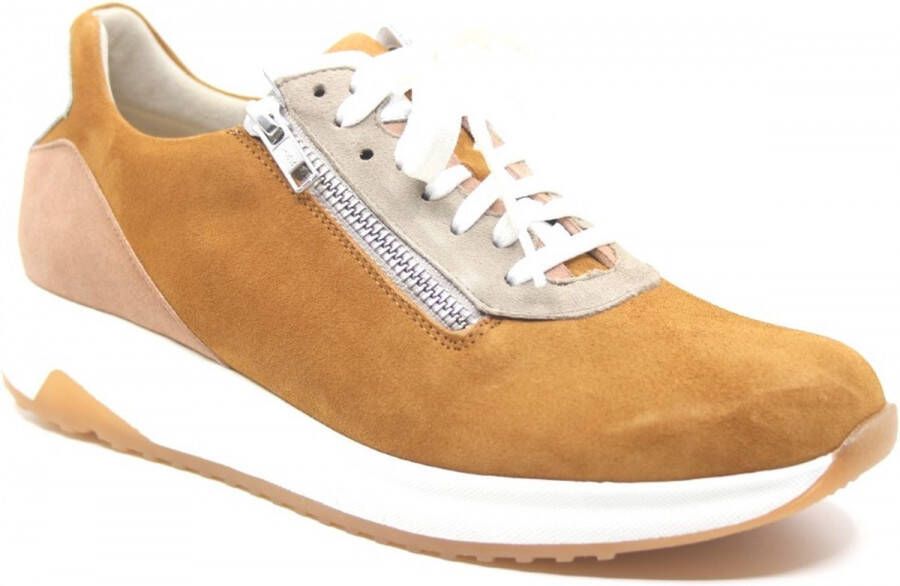 Verhulst 2334 168 214 Cognacbruine sneakers wijdte K