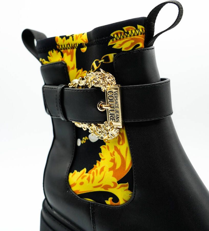 Versace Jeans Couture Zwarte Enkellaarsjes voor Vrouwen Black Dames