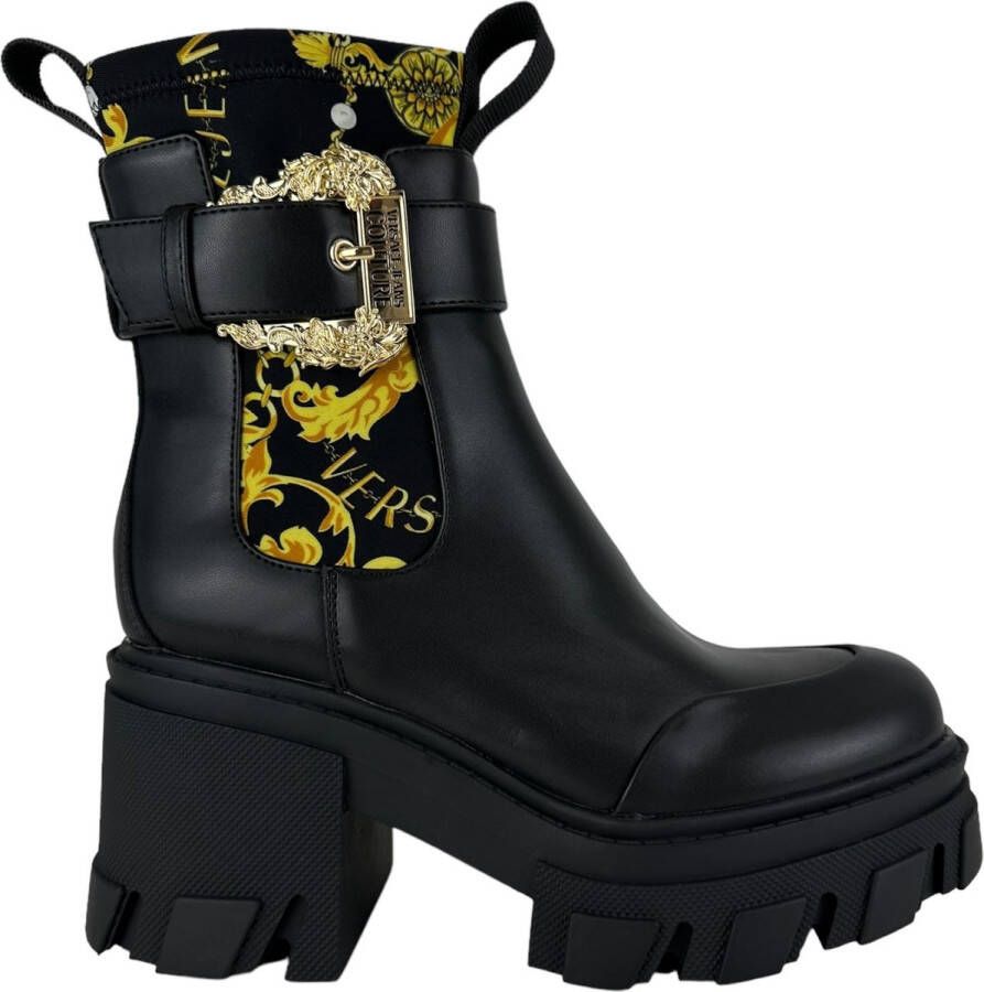 Versace Jeans Couture Zwarte Enkellaarsjes voor Vrouwen Black Dames