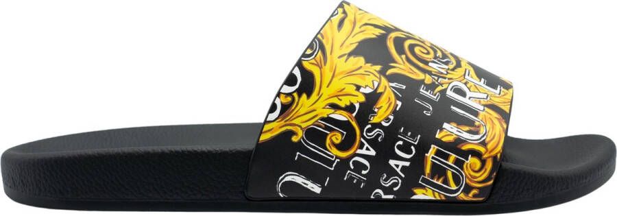 Versace Jeans Couture Zwarte Sandalen Elegant Comfortabel Multicolor Black Heren