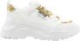 Versace Jeans Couture Witte leren damesschoenen met roségouden logo White Dames - Thumbnail 1