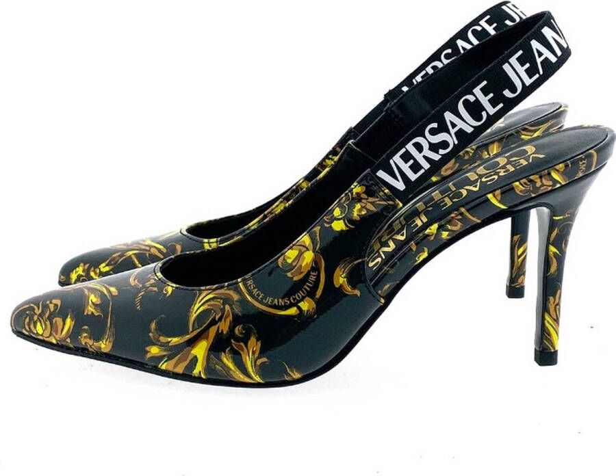 Versace Jeans Couture Verhoogde hakken muiltjes voor vrouwen Black Dames