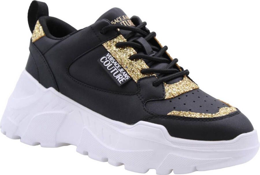 Versace Jeans Couture Zwarte Sneakers voor Vrouwen Aw24 Black Dames