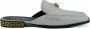 Versace Witte leren instappers platte schoenen White Dames - Thumbnail 1