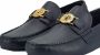 Versace Marineblauwe Kalfsleren Loafers Schoenen Blue Heren - Thumbnail 1