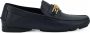 Versace Marineblauwe Kalfsleren Loafers Schoenen Blue Heren - Thumbnail 1