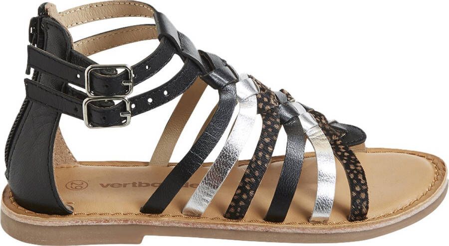 vertbaudet Hoge leren sandalen voor meisjes