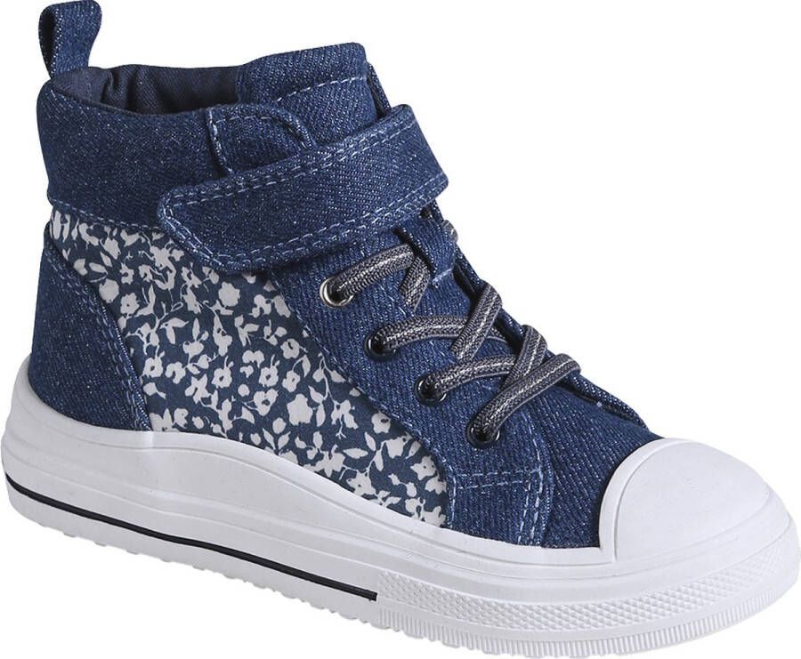 Vertbaudet Hoge sneakers met klittenband en veters voor meisjes