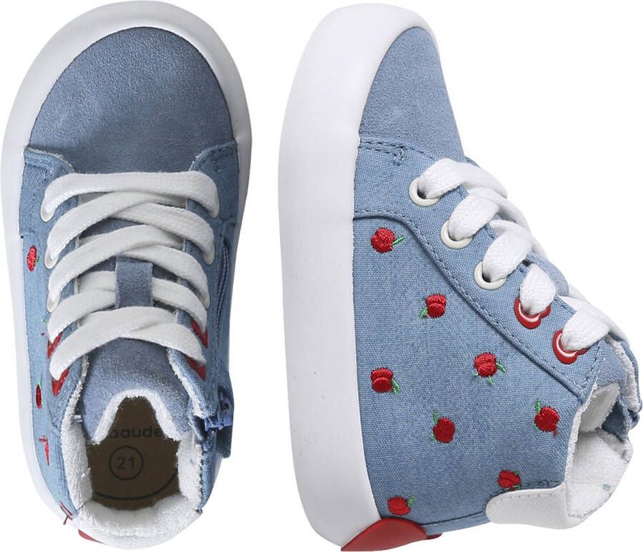 Vertbaudet Hoge sneakers met veters en rits