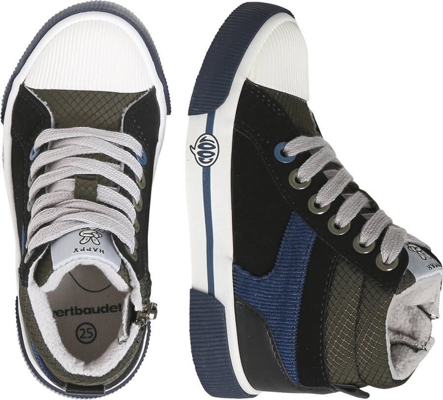 Vertbaudet Hoge sneakers van leer kleutercollectie