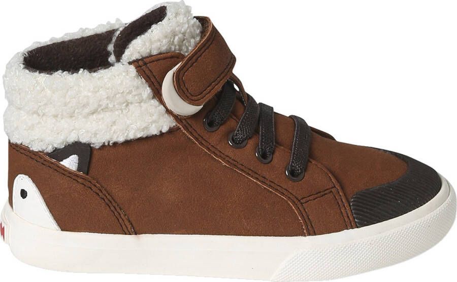 Vertbaudet Hoge sneakers van leer kleutercollectie