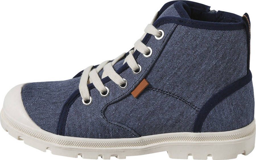 Vertbaudet Hoge stoffen sneakers met gekartelde zool voor kinderen