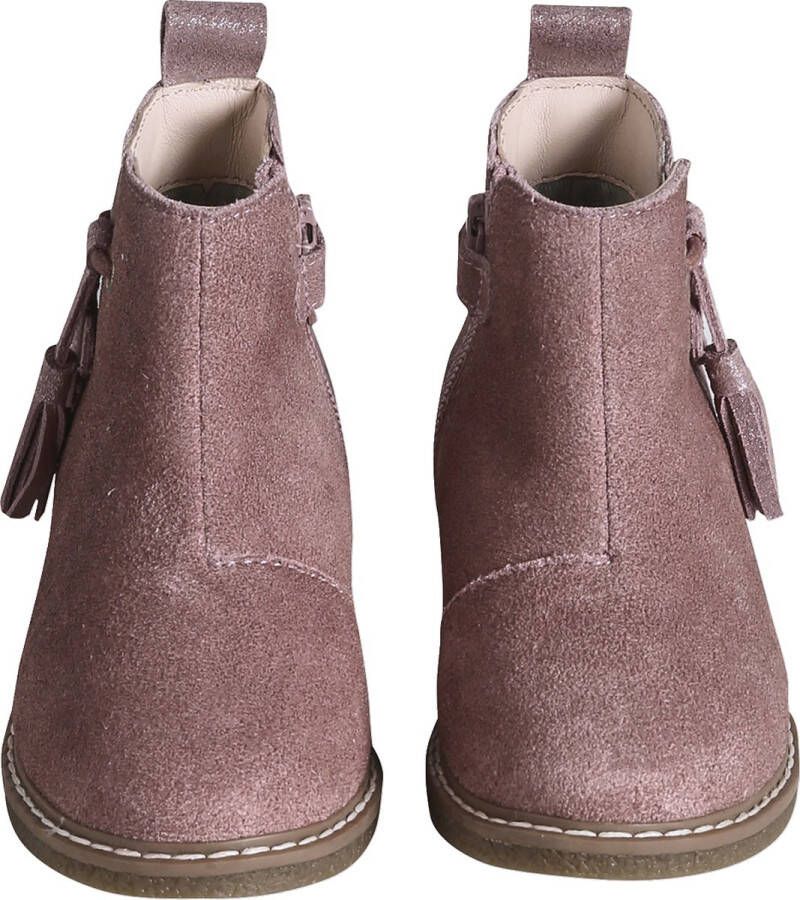 Vertbaudet Leren boots met pompon kleutercollectie meisjes