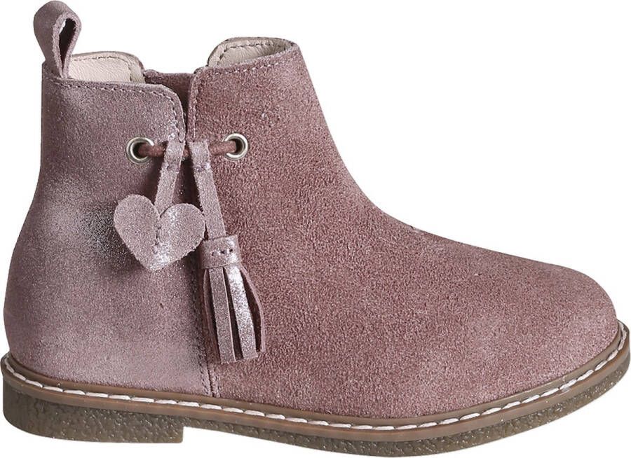 Vertbaudet Leren boots met pompon kleutercollectie meisjes