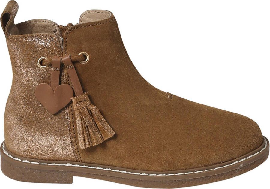 Vertbaudet Leren boots met pompon kleutercollectie meisjes