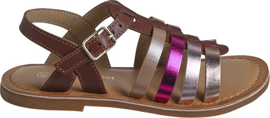 Vertbaudet Leren sandalen met gespen voor meisjes