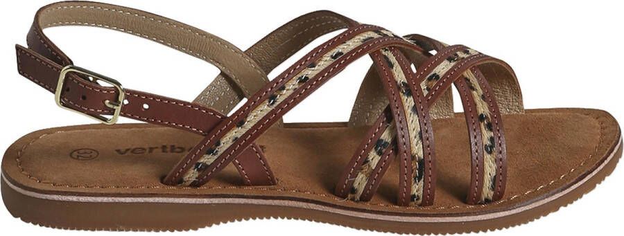 vertbaudet Leren sandalen met kruisbandjes