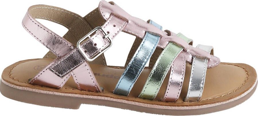 vertbaudet Leren sandalen met meerdere riempjes voor meisjes