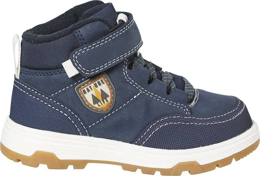 Vertbaudet Sneakers met veters en klittenband kinderen blauw