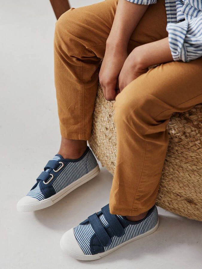 Vertbaudet Stoffen sneakers met klittenband voor kinderen