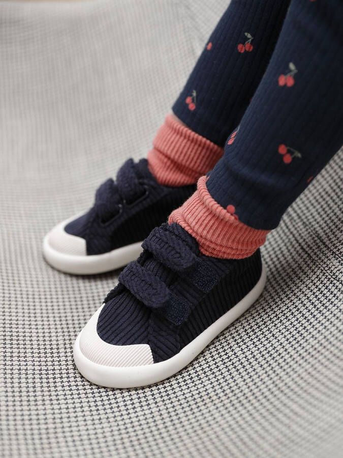 vertbaudet Textielen sneakers met klittenband voor baby