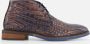 Vertice Croco Veterschoenen cognac Leer - Thumbnail 1