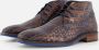 Vertice Croco Veterschoenen cognac Leer - Thumbnail 1