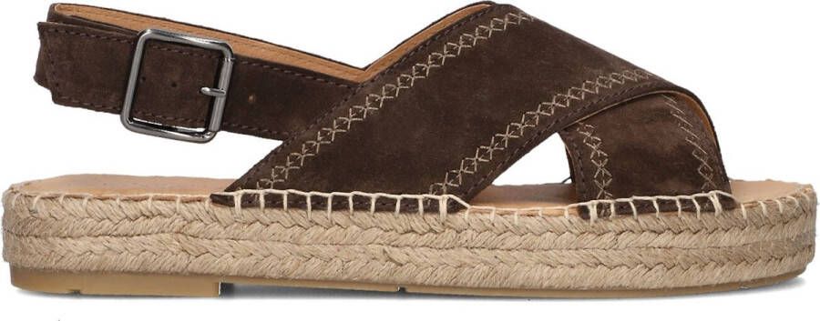 VIA VAI Sandalen Dames 62055 Maat: 40 Materiaal: Suède Kleur: Bruin