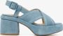 VIA VAI Sandalen Dames Elia Paisley Maat: 38 Materiaal: Suède Kleur: Blauw - Thumbnail 2