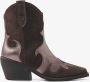 VIA VAI Eveline Riley Enkellaarsjes Enkelboots met rits Dames Bruin - Thumbnail 2