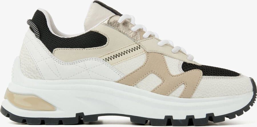 VIA VAI Lage Sneakers Dames Liz Finley Maat: 41 Materiaal: Leer Kleur: Beige