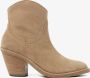 VIA VAI Mara Denver | Sierra Noisette Beige Suede Enkellaars met hak Dames - Thumbnail 1