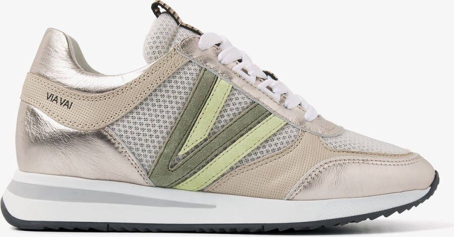 Via vai 60009 Nora Vibe 02-800 Beige Green Lage sneakers