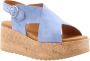 Via Vai Glamour Wedges Sandal Spechtje Blue Dames - Thumbnail 1