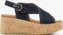 VIA VAI Sissel Capri | denim sandalen sleehak Blauw Textiel Sandalen met hak Dames - Thumbnail 6