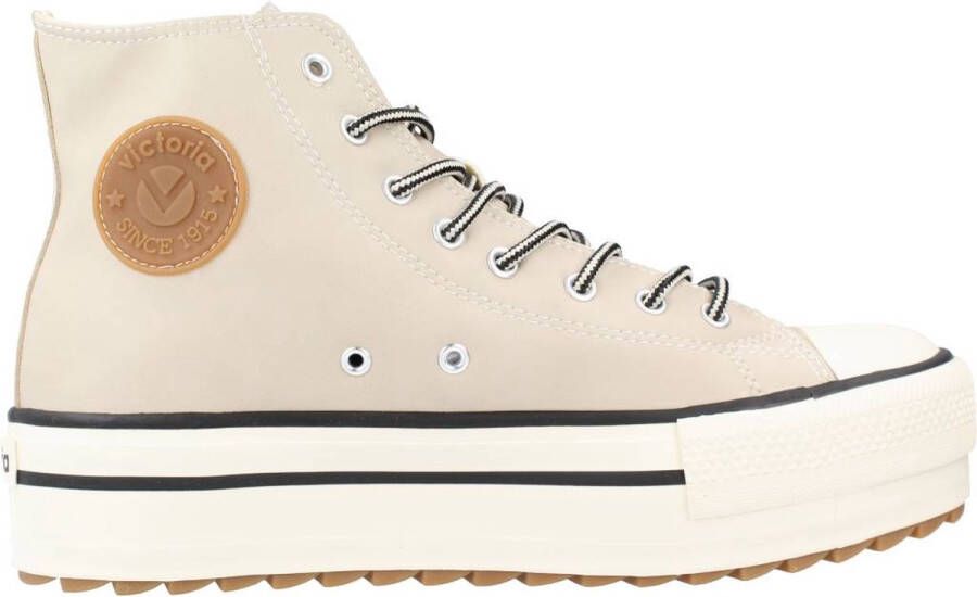 Victoria Dubbele sportschoenen van imitatieleer voor dames Tribu Sierra Beige Dames