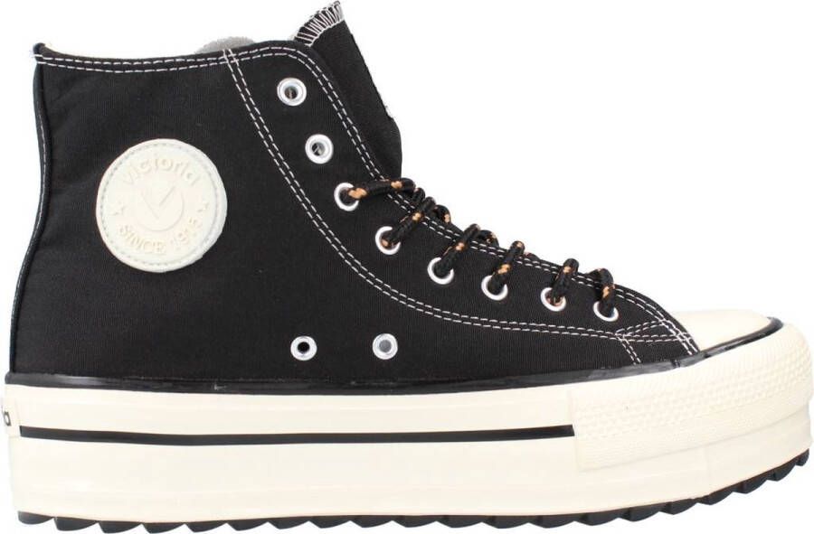 Victoria Vetersluiting Casual Sneakers Black Dames