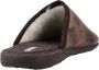 Victoria Faux Leather Comfort Slippers Brown Heren - Thumbnail 1