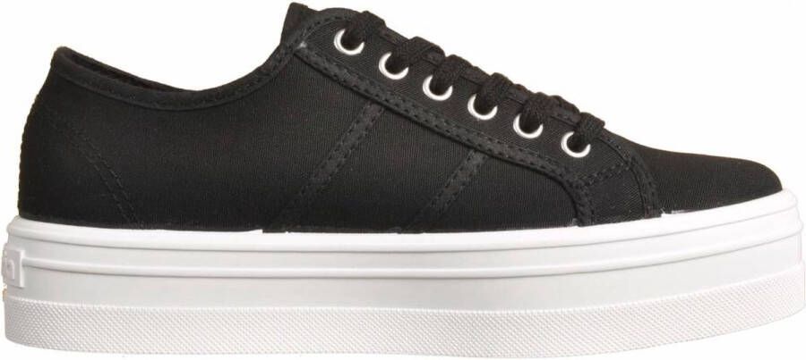 Victoria Witte Canvas Platform Sneakers Black Dames