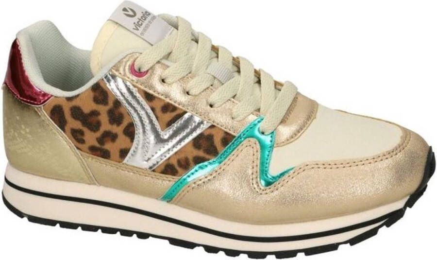 Victoria Sneakers van dierenprint Beige Dames