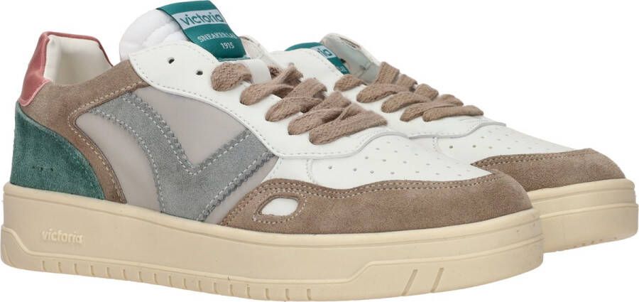 Victoria Sportieve witte sneaker met pastel kleuraccenten White Heren