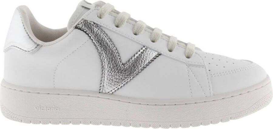 Victoria Women's sneakers madrid basket efecto piel & metal Wit Dames