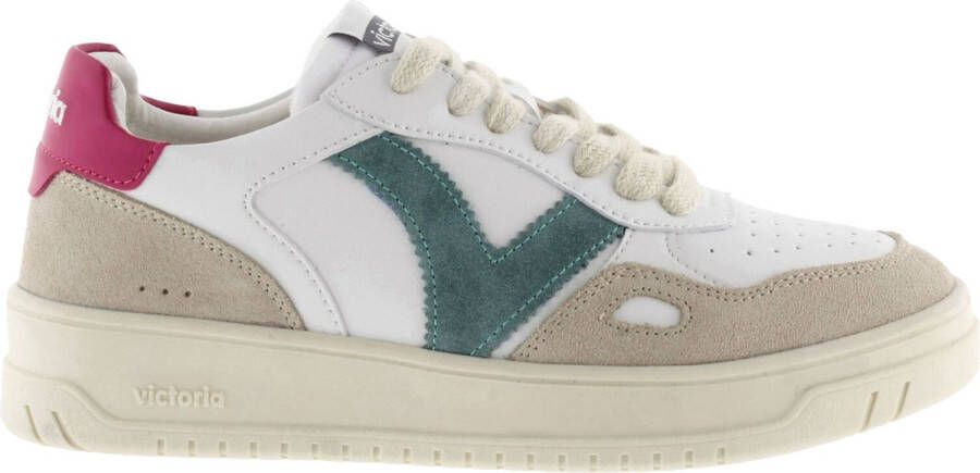 Victoria Sportieve Sneaker voor met Beige en Zwarte Accenten Beige