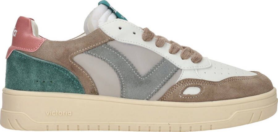 Victoria Sportieve witte sneaker met pastel kleuraccenten White Heren