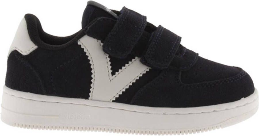 Victoria suède sneakers donkerblauw Jongens Leer Meerkleurig 30