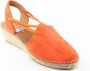 VIGUERA Espadrilles Dames Damesschoenen Suède Blokhak Hoogte 1825 sue Oranje - Thumbnail 1